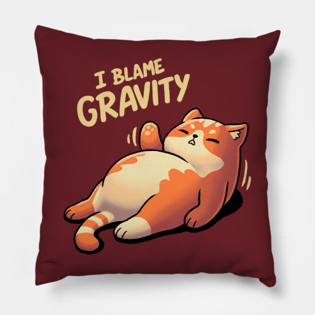 I Blame Gravity Pillow by TiffanybmMoore