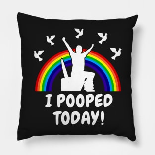 I Pooped Today Epic Rainbow & Doves Pillow