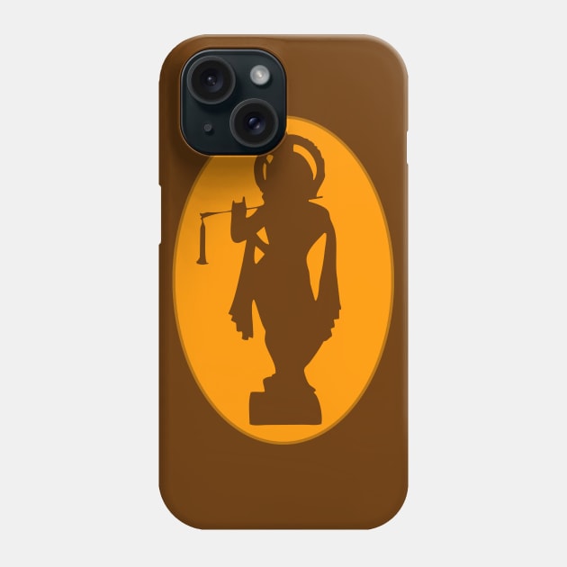 Hare Krishna Silhouette Design Phone Case by pbng80