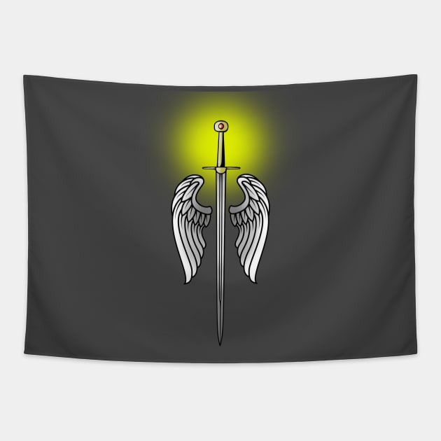 St. Michael Symbol Angels Tapestry TeePublic