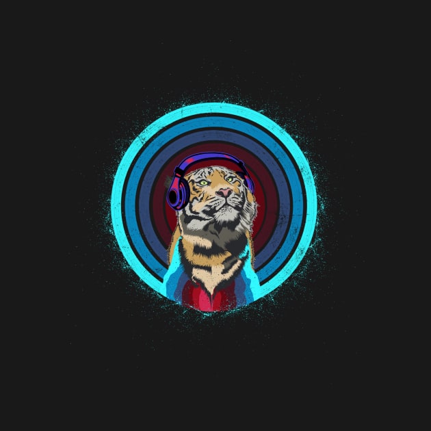 Music-loving tiger by pilipsjanuariusDesign