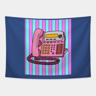 Old Antique Retro Phones Tapestry