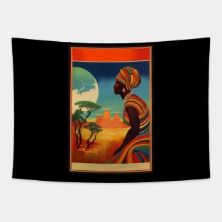 vintage travel of africa Tapestry