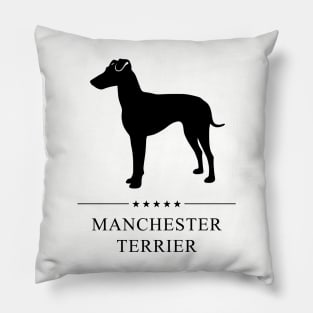 Manchester Terrier Black Silhouette Pillow