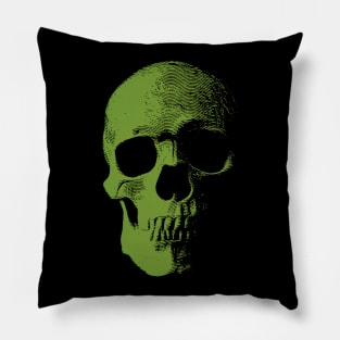 Green Skull Pillow