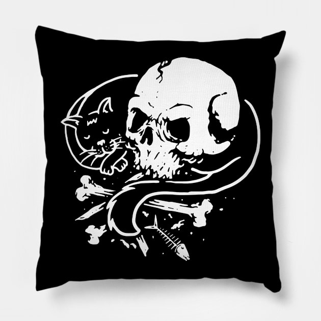 Dark Cat Pillow by quilimo