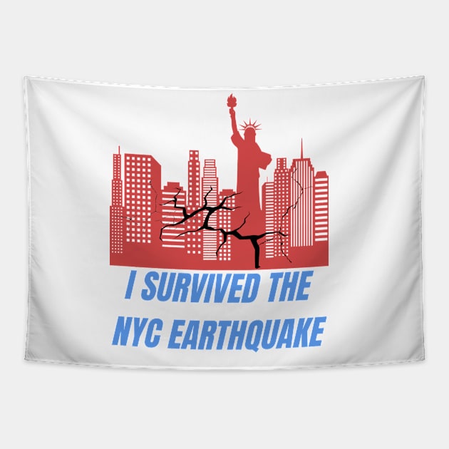 I survived the NYC earthquake Tapestry by YuYu