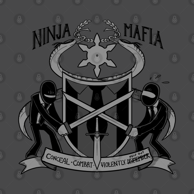 Disover Ninja Mafia Coat of Arms - Ninja - T-Shirt