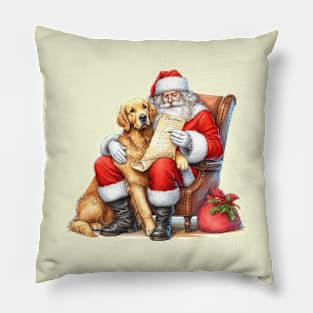 Making a List - Golden Retriever Pillow