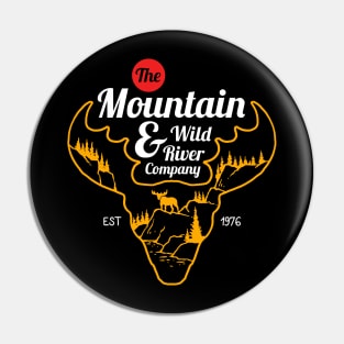 Outdoor Mountain River Moose | Wild Forest Elk Pin
