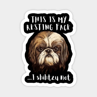 This is My Resting Face I Shihtzu not Magnet