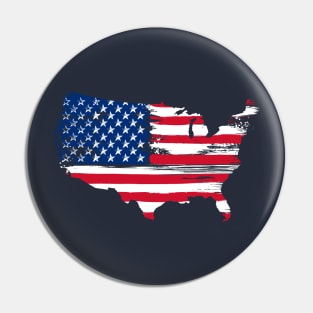 American silhouette Pin