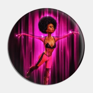 Toon black woman Pin