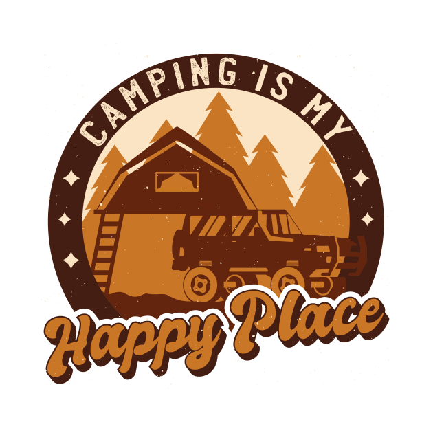 Camping Happy Place  P R t shirt by LindenDesigns