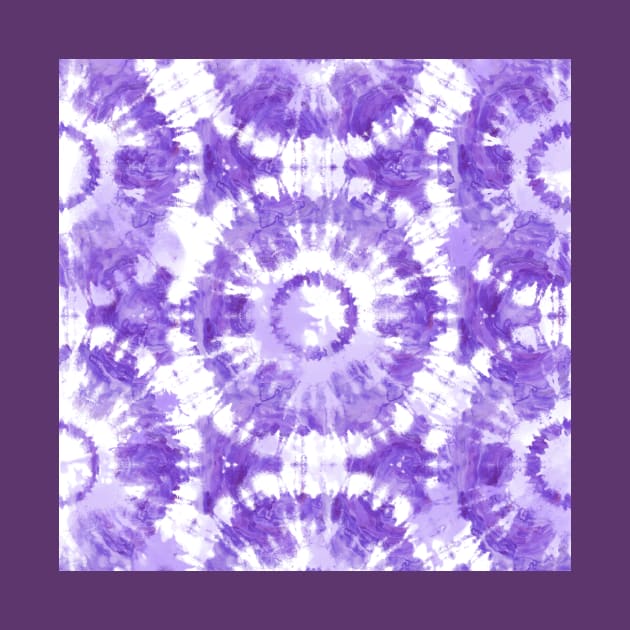 Purple and White Tie Dye Batik by LittleBean