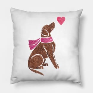 Watercolour Curly-coated Retriever Pillow