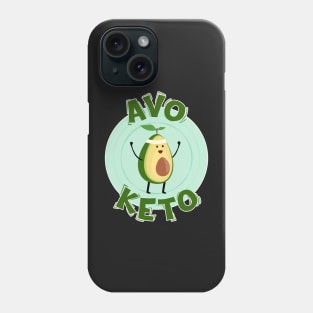 Avoketo Funny Workout Keto Diet Avocado Happy Phone Case