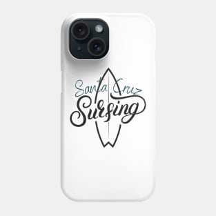 Surfing Santa Cruz Surfboard Surfer Phone Case