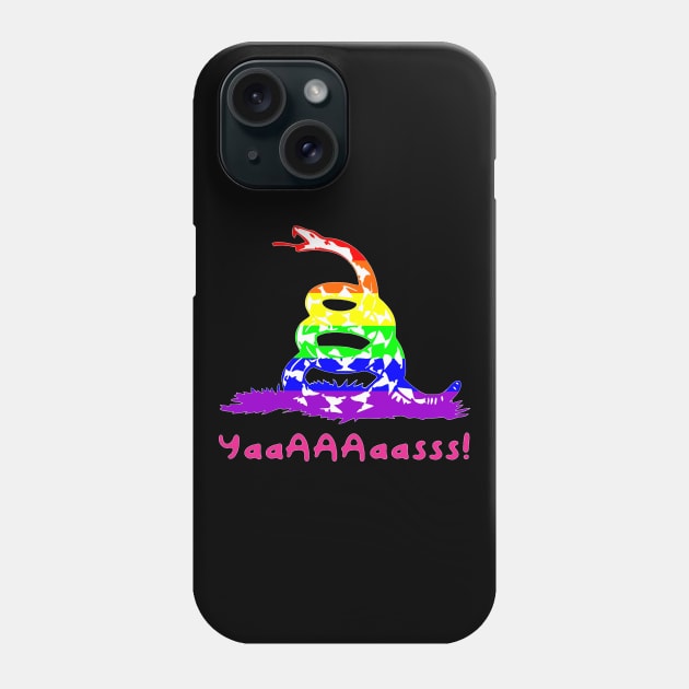 Gay Pride Gadsden Snake Phone Case by Muzehack