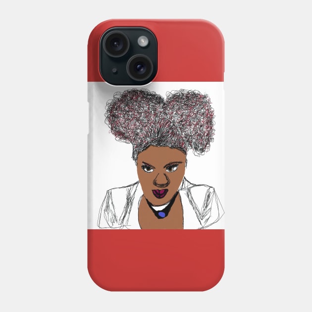 Curly Natural Hair Kinky Pretty Girl Phone Case by EllenDaisyShop