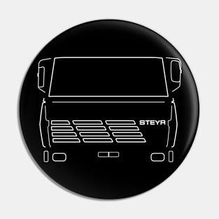 Steyr classic 1970s truck white outline graphic Pin