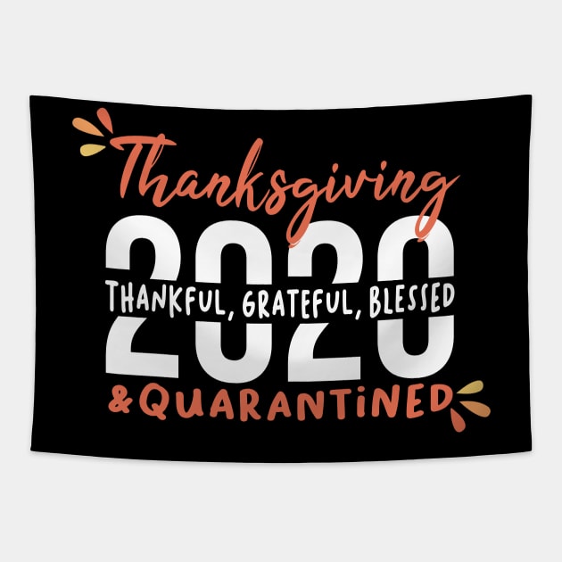 Funny Family Thanksgiving Gift, Funny Thanksgiving, Thanksgiving 2020, Thanksgiving Quarantined, Thankful Grateful Blessed Vintage Retro Tapestry by VanTees