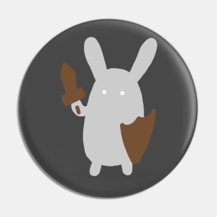 Cute Bunny Rabbit Warrior Pin