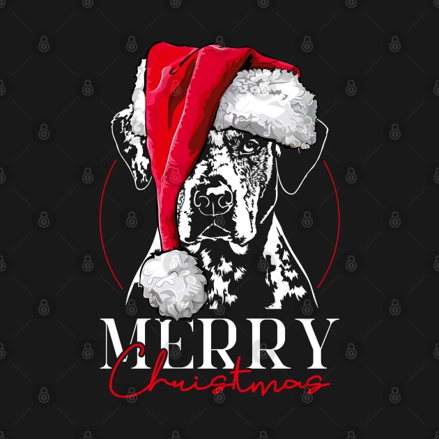 Funny Santa Catahoula Leopard Dog Merry Christmas dog mom by wilsigns