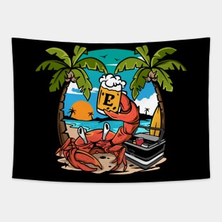 Tropical Bliss: Beachside Escape Tapestry