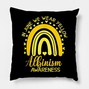 In June We Wear Albinism Awareness Ribbon Pillow