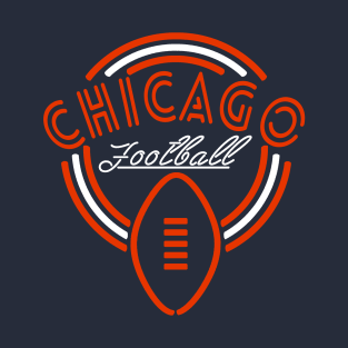 Neon Sign Chicago Football T-Shirt