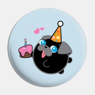 Poopy the Pug Puppy - Birthday Pin