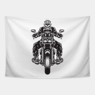 Vintage Skull Rider Tapestry