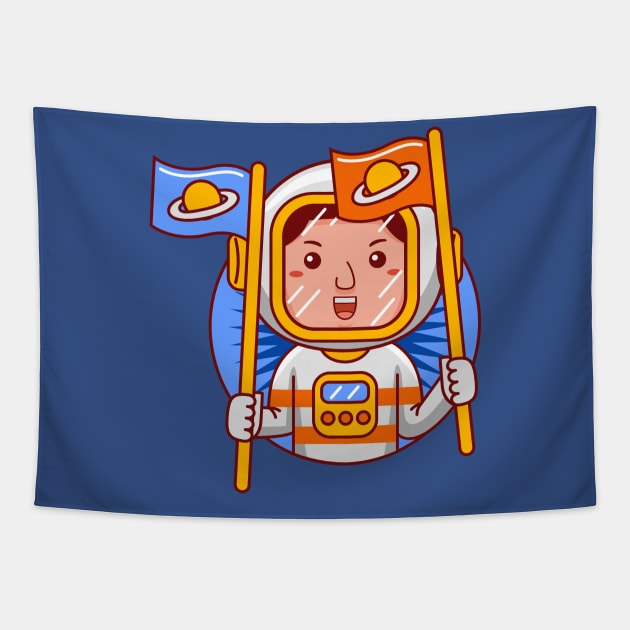 Astronaut Man Tapestry by MEDZ