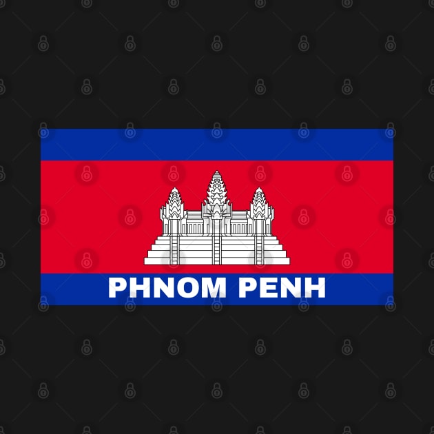 Phnom Penh City in Cambodian Flag by aybe7elf