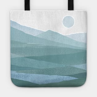 Abstract mountains landscape art Tote