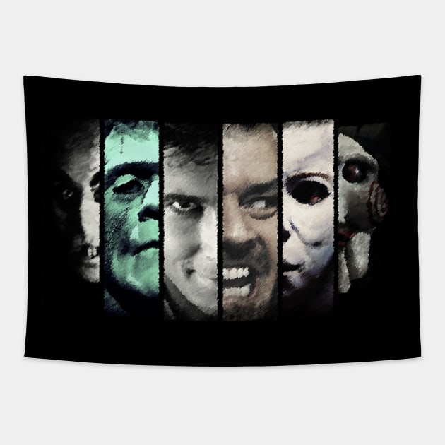 HORROR COLLAGE Tapestry by BG305