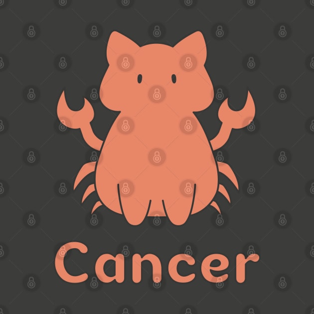 Cancer Cat Zodiac Sign with Text by artdorable