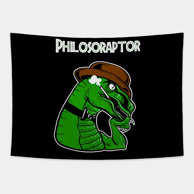 Philosoraptor Tapestry by ZlaGo