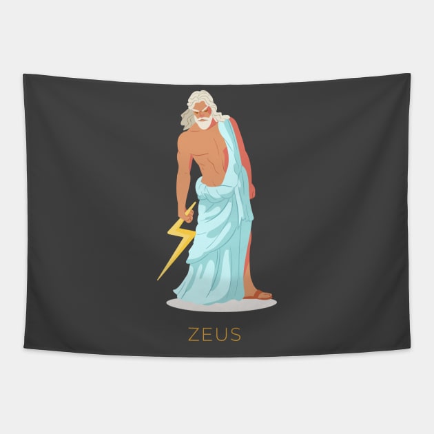 Zeus Greek Mythology Tapestry by MimicGaming