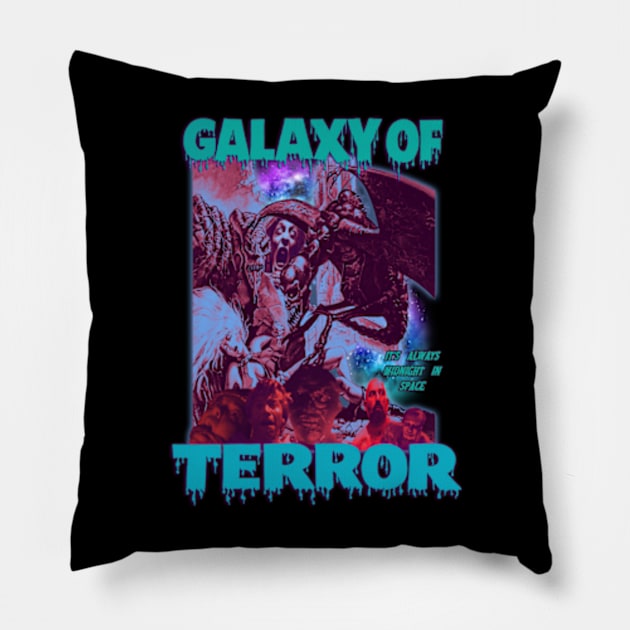 It's Always Midnight In Space Pillow by The Dark Vestiary