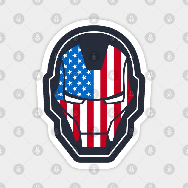 HEAVY METAL MASK 4TH OF JULY Magnet by KERZILLA