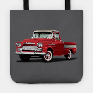 Cameo Red and Cream Pickup Truck Chevy Ford Tote