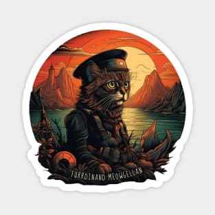 Cat Sailor Furrdinand Meowgellan Magnet