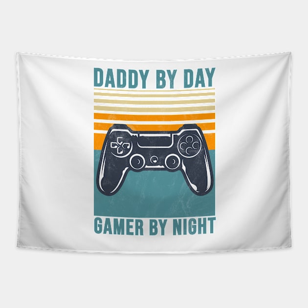 Daddy by day gamer by night Tapestry by eyoubree