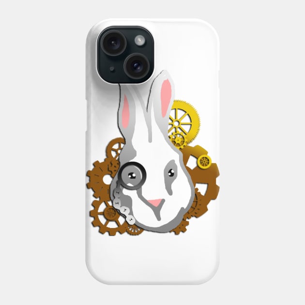 Steampunk White Rabbit Phone Case by Not Meow Designs 