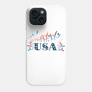 Beautiful Fireworks Patriotic July 4th USA Phone Case