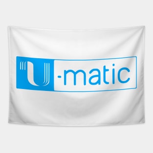 3/4" U-matic Light Blue logo Umatic Tapestry