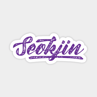 BTS Jin name typography Magnet