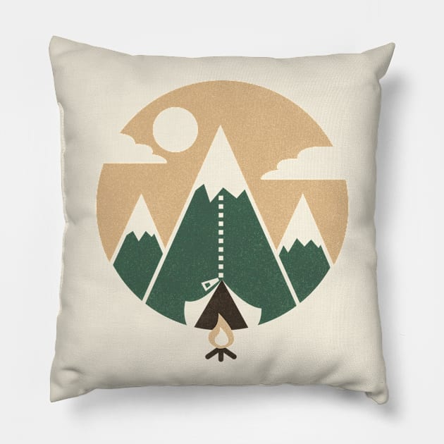 Mountain Tent Pillow by rodrigobhz